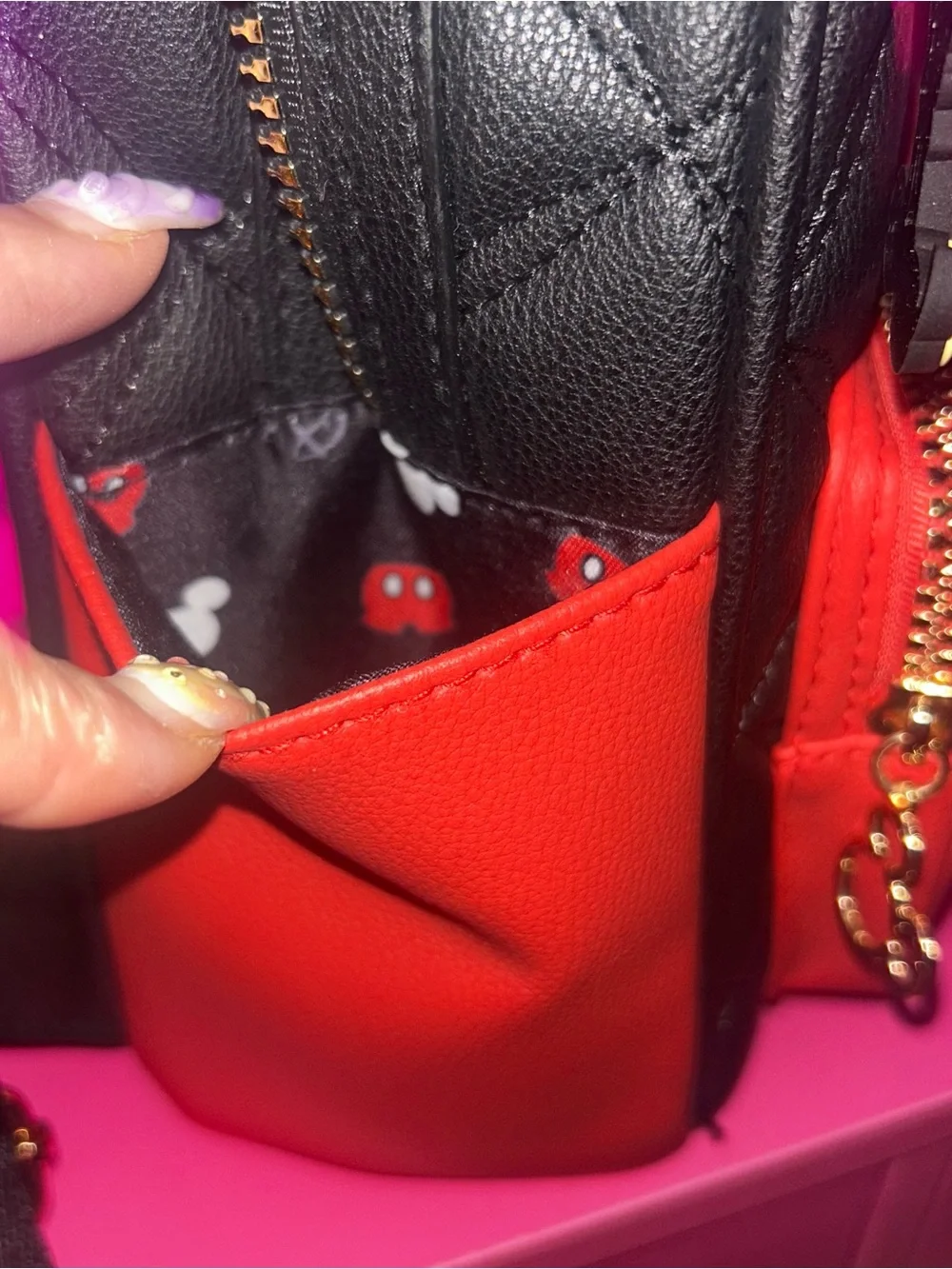 Mickey Mouse Quilted Mini Backpack with Bag Charm Disney X New